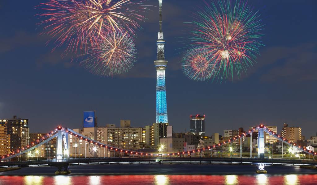 Tokyo Sumidagawa Fireworks Festival Anime Maps