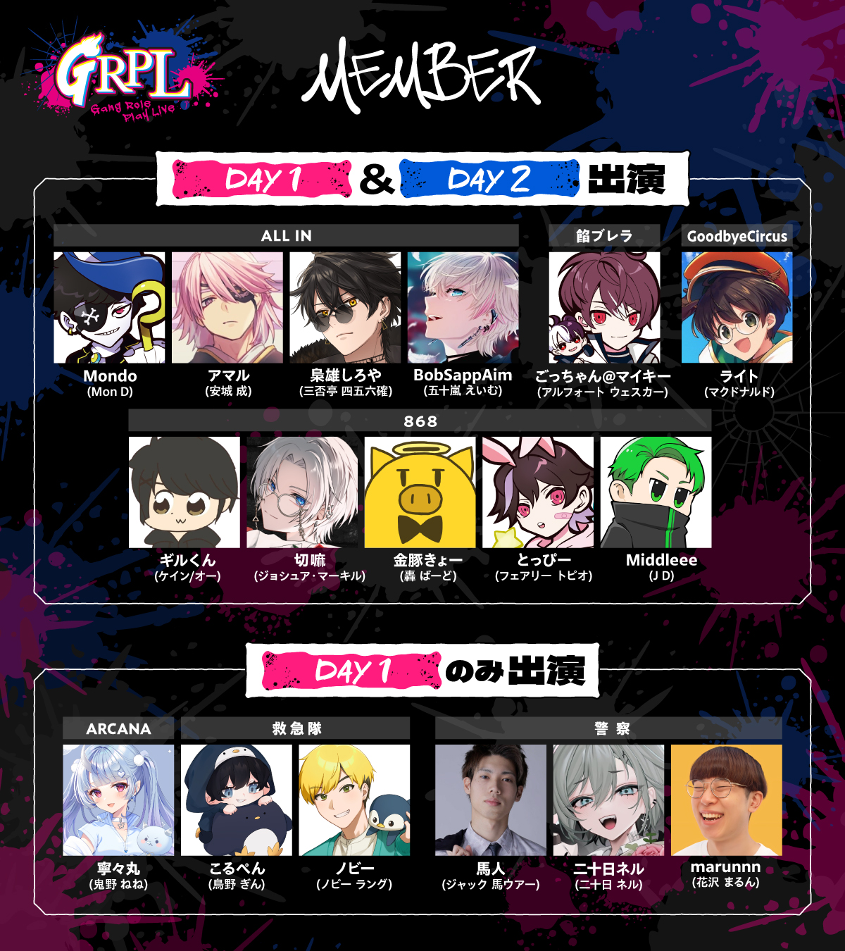 ストグラ GRPL マクドナルド ALLIN 868 救急隊 警察